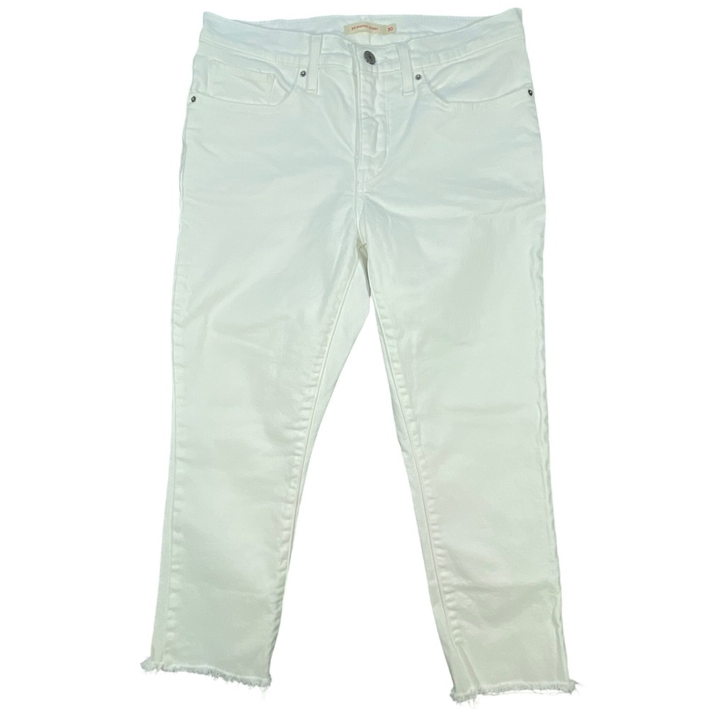 Levi's White 311 Shaping Skinny Raw Hem Jeans Womens Size 30